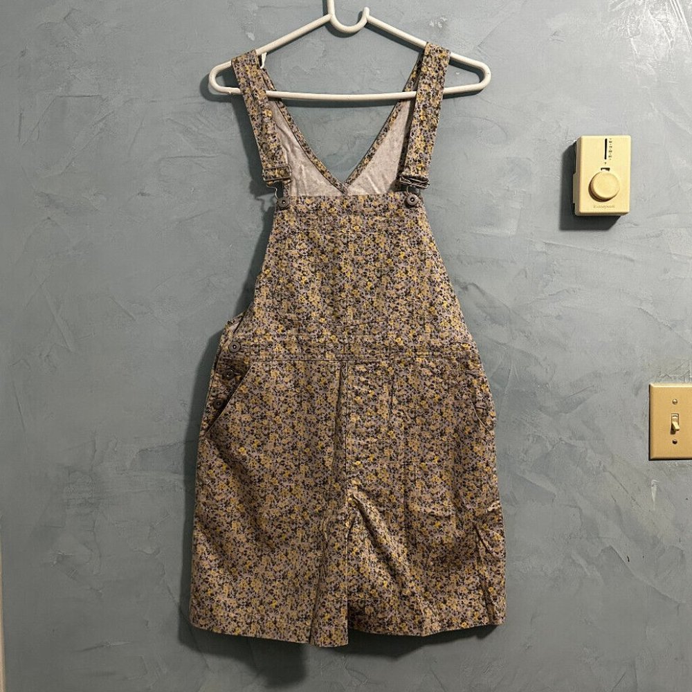 Gloria Vanderbilt Yellow Floral‎ Overall Sz S
